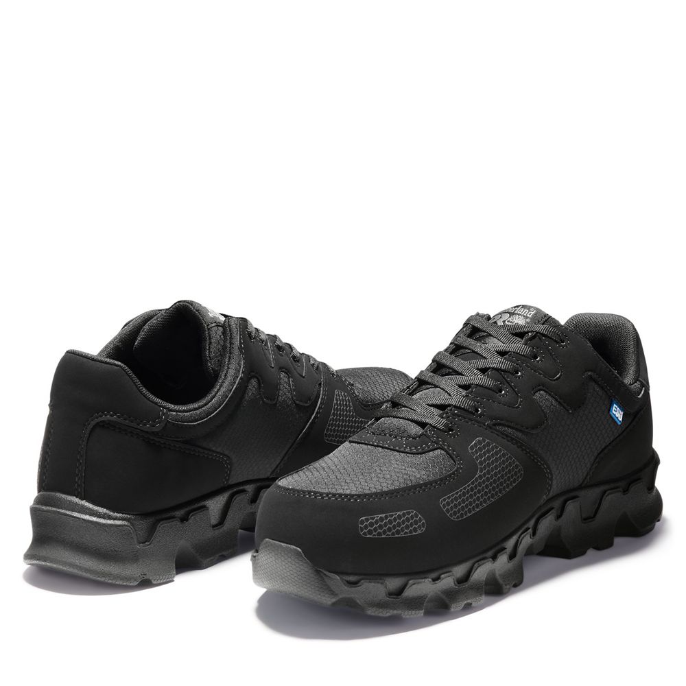 Timberland Mens Work Shoes PRO® Powertrain Alloy Toe SD - Black - India IQ9071528